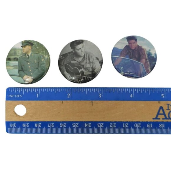 Elvis Presley Army Blue Hawaii Pinbacks Vintage Buttons Badges Memorabilia - Picture 9 of 9